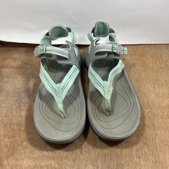 KEEN Terradora II Women Size 10.5 Toe Post Sandal Light Gray/Ocean - Picture 1 of 8